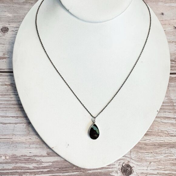 950 Silver Morpho And Red Butterfly Two Sided Pendant Necklace Fairycore Whimsy - Picture 16 of 16